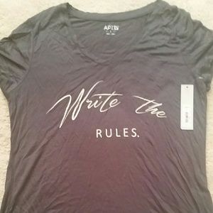 Grey graphic soft tee NWT